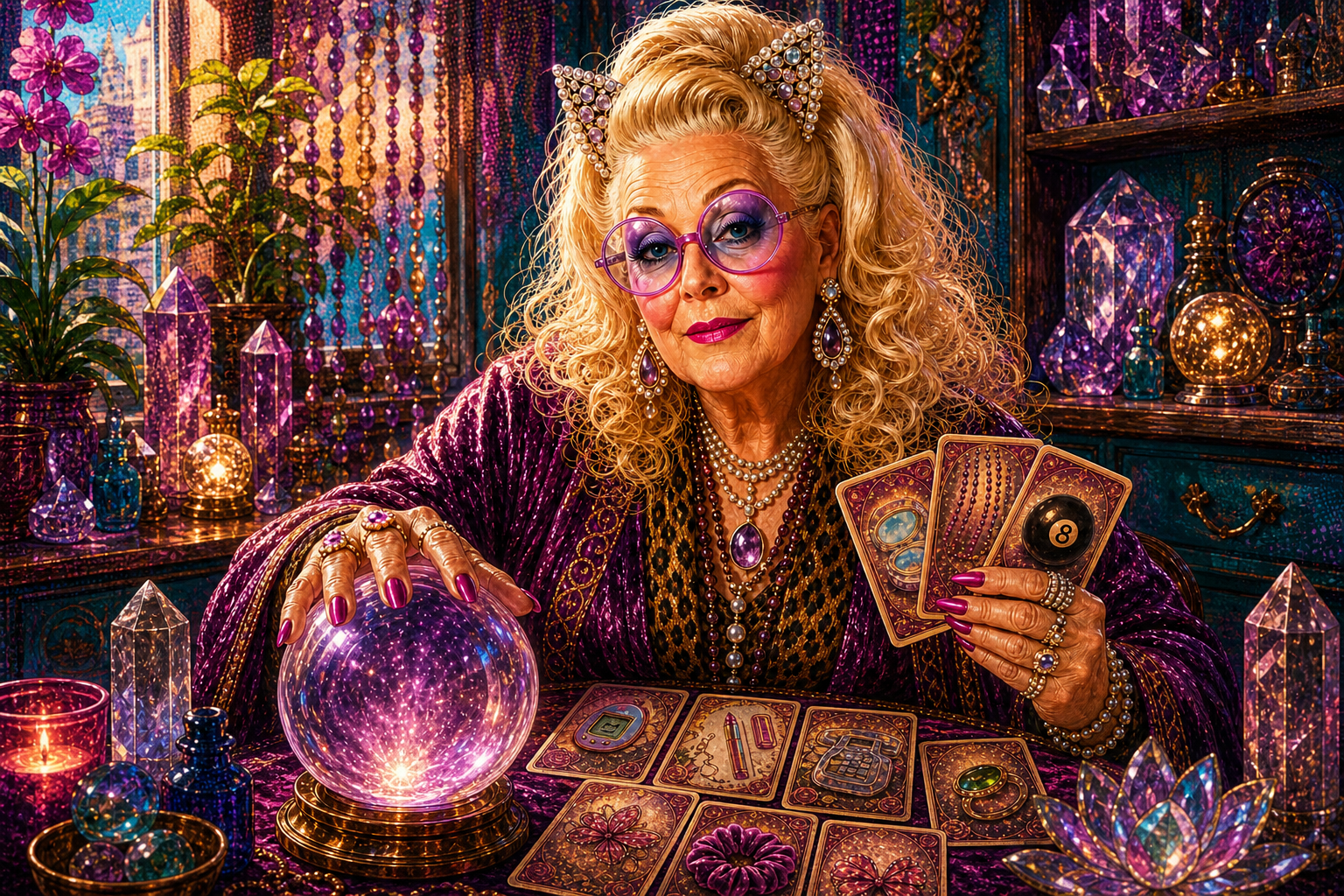 Mme CLAi-O with tarot cards